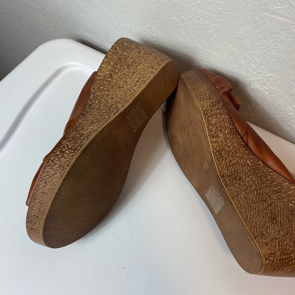 Aldo Womems Shoes Sz 40  Brown Leather Platform - Picture 5 of 6